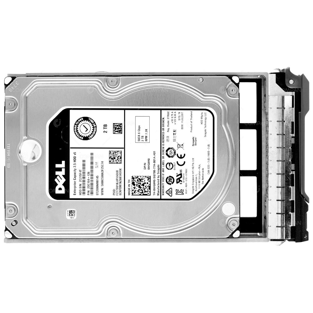 WG9R0 DELL 2TB 7.2K 6G SATA 3.5 LFF HARD DRIVE 0WG9R0, ST2000NM0145